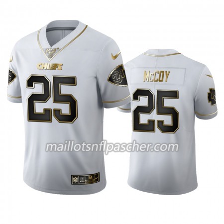 Maillot Kansas City Chiefs LeSean McCoy 25 Nike Blanc Golden Edition - Homme